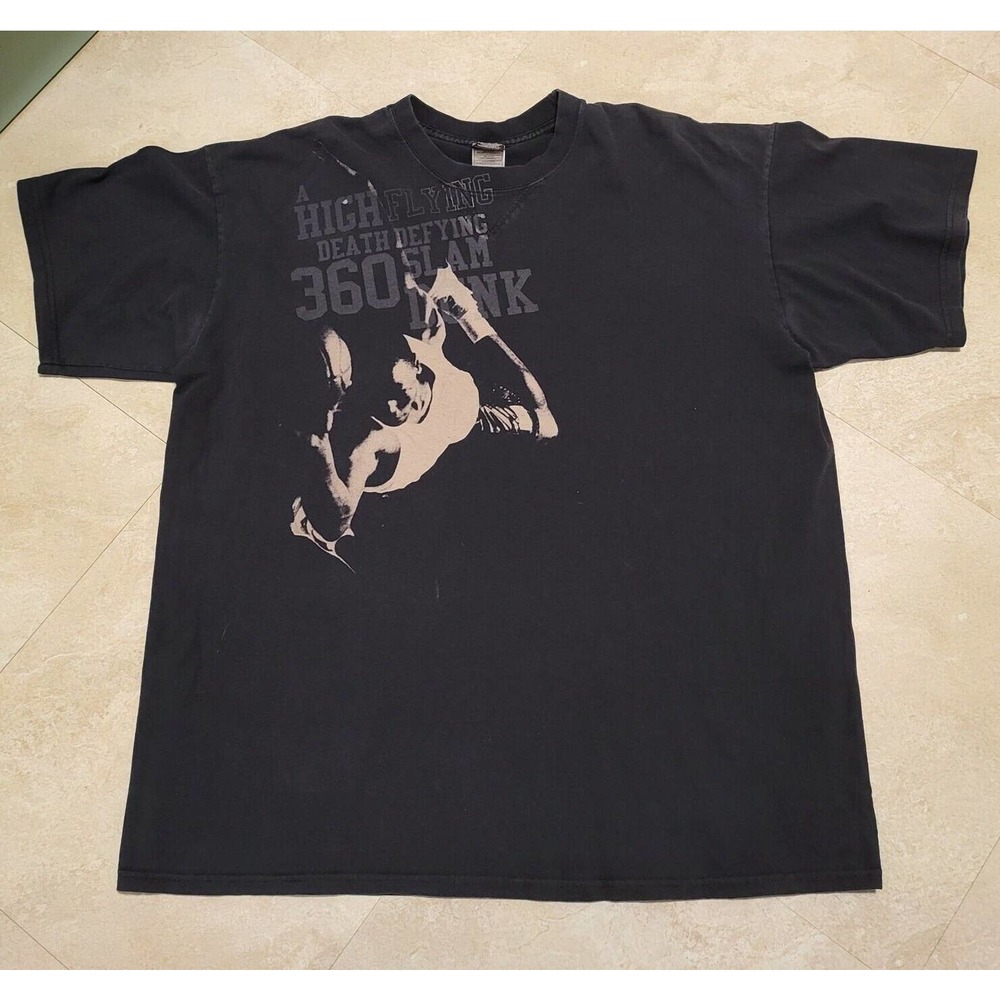 VTG‎ Y2K Nike Air Jordan High Flying Death Defying 360 Slam Dunk T Shirt Mens XL